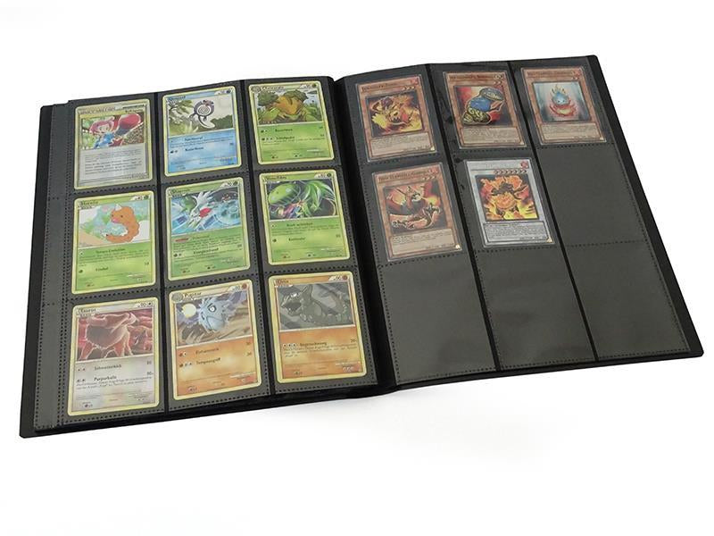 Neutrales Sammelalbum schwarz (max.360 Karten / 20 Seiten) für Pokemon, Yu-Gi-Oh, Match Attax etc.